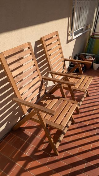 Sillón butaca madera y tela