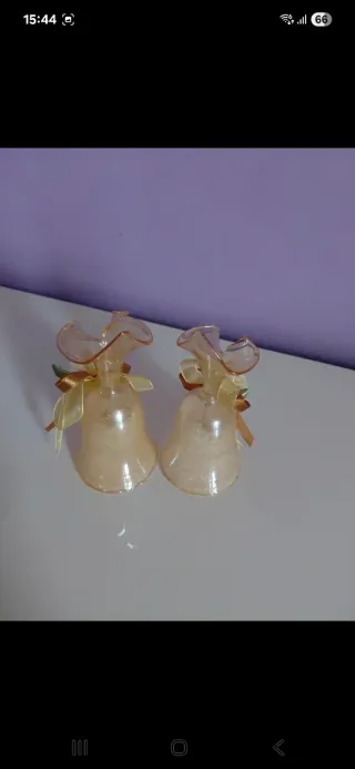 2 Campanelle in vetro vintage