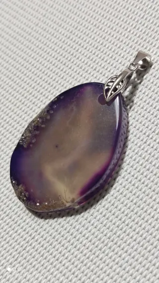 Colgante Ágata Morada Plata 925.