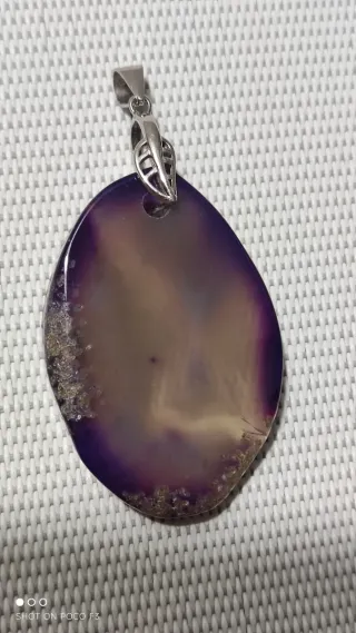 Colgante Ágata Morada Plata 925.