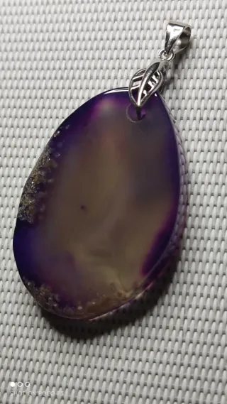 Colgante Ágata Morada Plata 925.