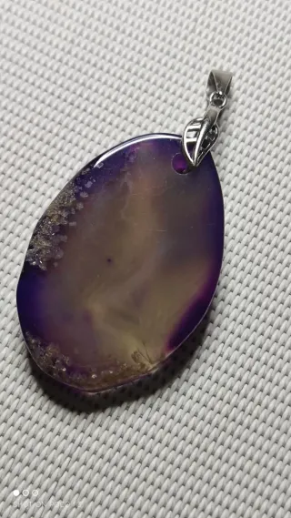 Colgante Ágata Morada Plata 925.