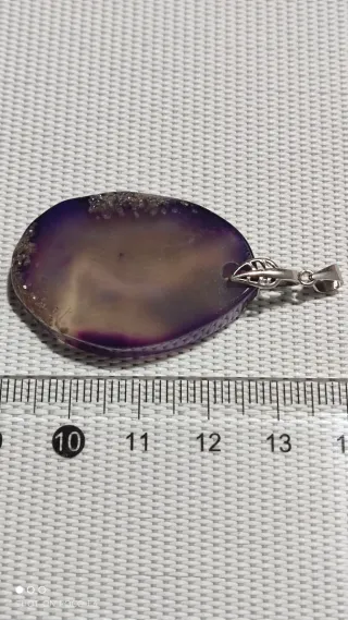Colgante Ágata Morada Plata 925.