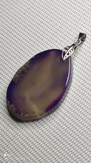 Colgante Ágata Morada Plata 925.