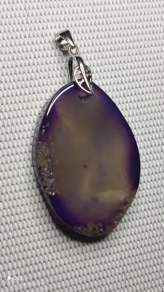 Colgante Ágata Morada Plata 925.