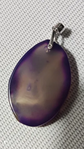 Colgante Ágata Morada Plata 925.
