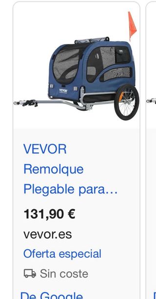Remolque plegable VEVOR para perros
