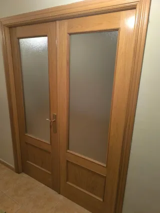 Puerta de madera para casa o chalet