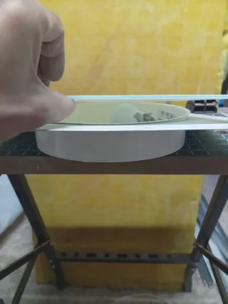 Plafón de cristal y metal