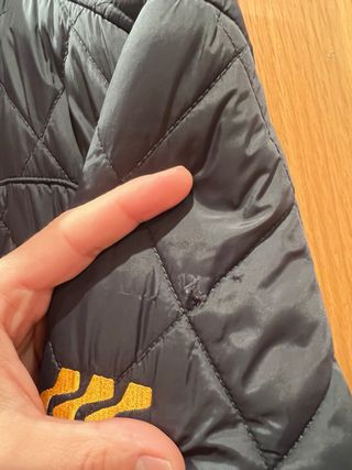 Chaqueta acolchada Boxfresh tipo barbour azul