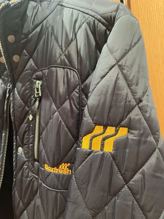 Chaqueta acolchada Boxfresh tipo barbour azul