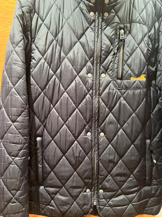 Chaqueta acolchada Boxfresh tipo barbour azul