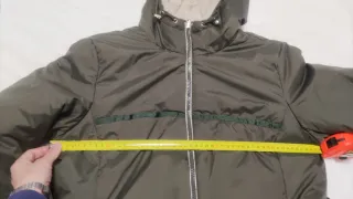 Abrigo reversible mujer verde talla M