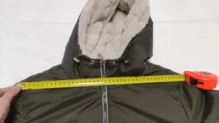 Abrigo reversible mujer verde talla M