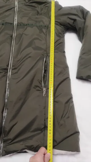 Abrigo reversible mujer verde talla M