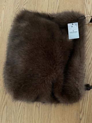 Borsa Stradivarius pelliccia sintetica marrone