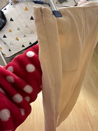 Pantalones campana frescos beige