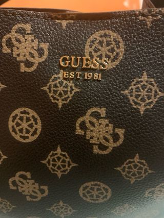 Borsa Guess marrone con logo