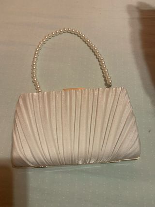 Borsetta rosa cerimonia perle