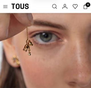 Pendientes Tous Plata Ley baño Oro Estrellas NUEVO