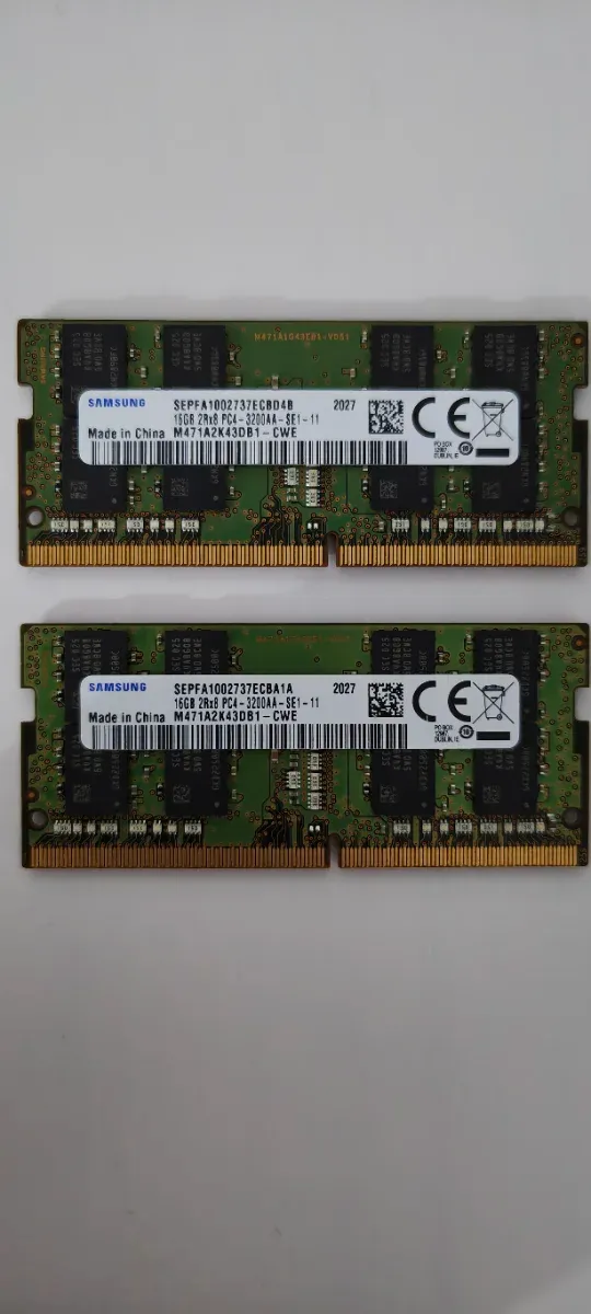 2x16 Samsung DDR4 32GB PC4-3200AA