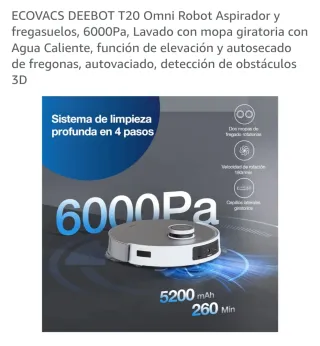 Robot Aspirador Ecovacs DEEBOT T20 Omni