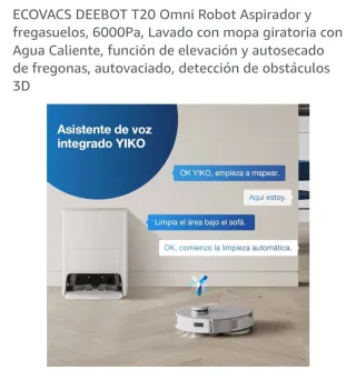 Robot Aspirador Ecovacs DEEBOT T20 Omni