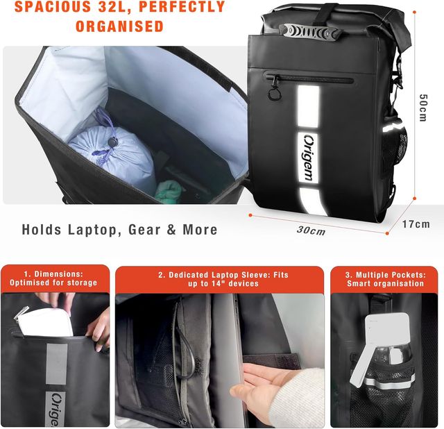 ORIGEM alforja Bicicleta 32L 3en1 impermeables