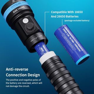 Linterna de buceo XTAR D26 1600 – 1600 lúmenes
