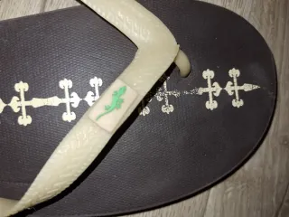 Zapatillas de verano marrones y beige / 44