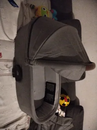 Moisés canastilla gris