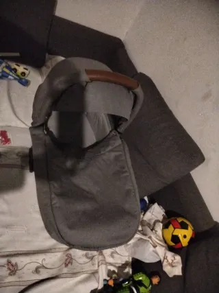 Moisés canastilla gris