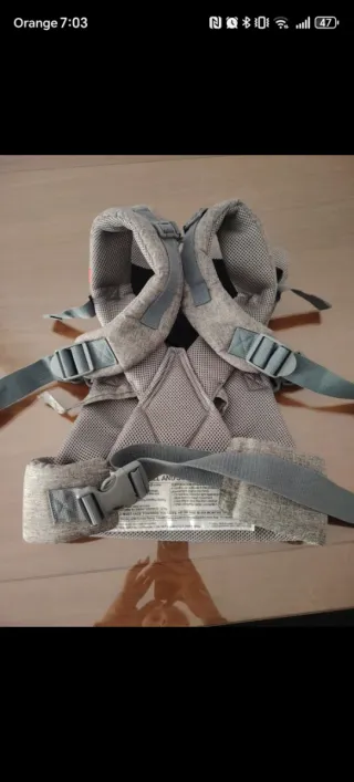 Portabebés Malla 3D Gris