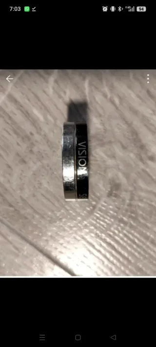 Anillo de Acero Plateado Talla 19.4 mm