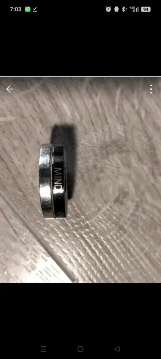 Anillo de Acero Plateado Talla 19.4 mm