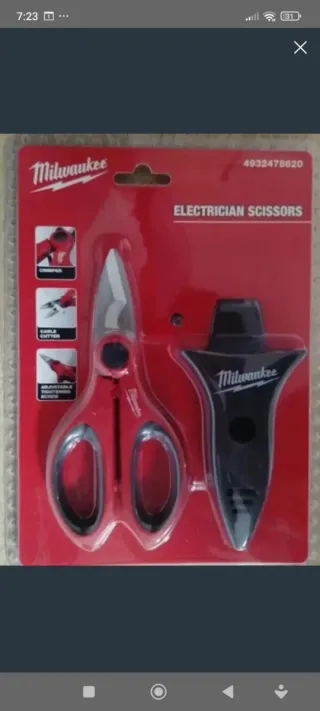 Tijeras Milwaukee Electrician Scissors
