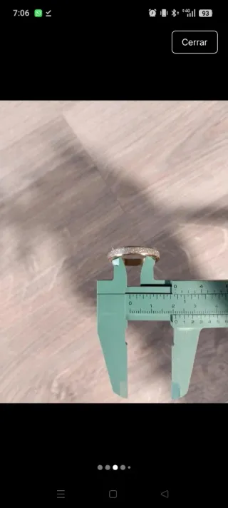 Anillo de acero plateado