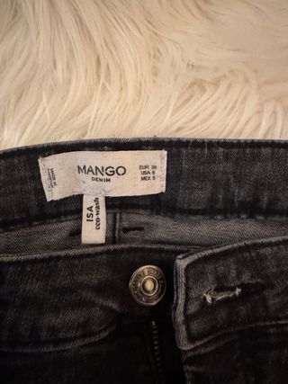 Pantalón Mango Gris Talla 38