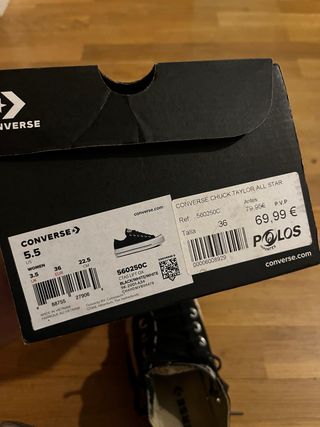 Converse negras plataforma