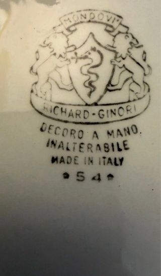 Piatto fondo Richard Ginori 30 cm decorato