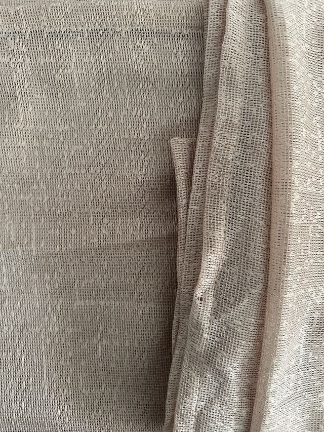 Cortinas beige con ojales metálicos (2 piezas)