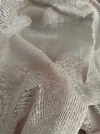 Cortinas beige con ojales metálicos (2 piezas)