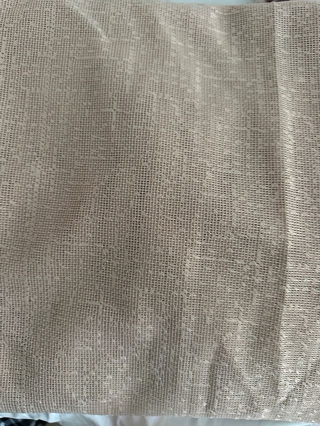 Cortinas beige con ojales metálicos (2 piezas)