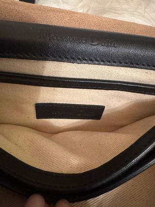 Bolso Piel Negro Massimo Dutti