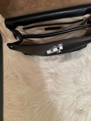 Bolso Piel Negro Massimo Dutti