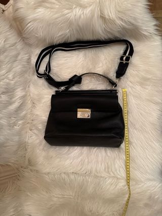 Bolso Piel Negro Massimo Dutti