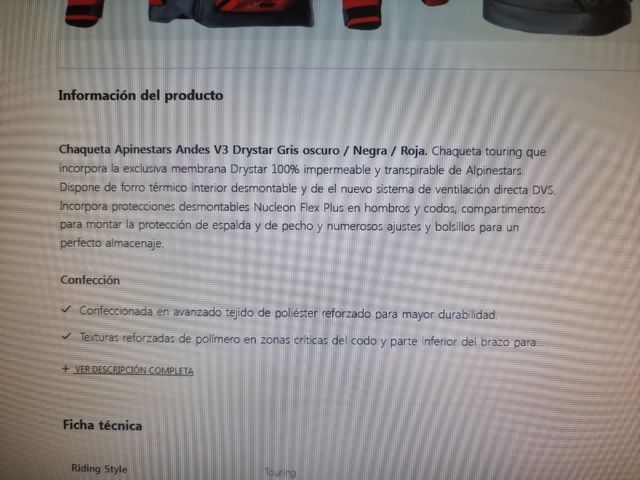 Conjunto moto chaqueta pantalón alpinest