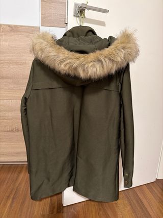 Chaqueta Mango verde militar mujer