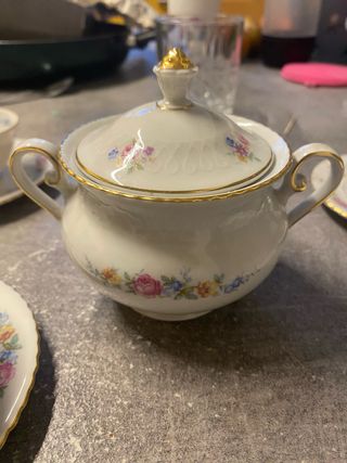 Set Tazze Caffè Porcellana 5 pezzi con zuccheriera