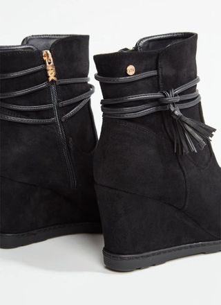 Botines de cuña negros T.39